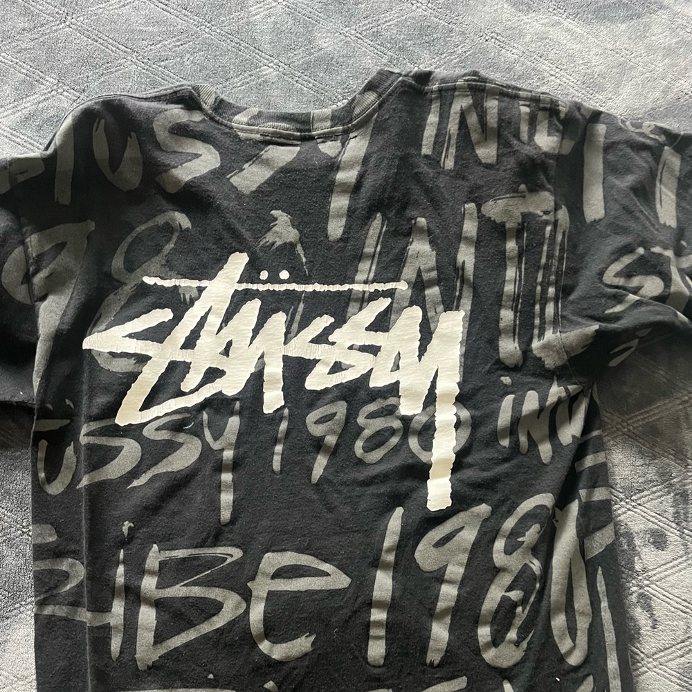 Stussy Black Graphic Tee M